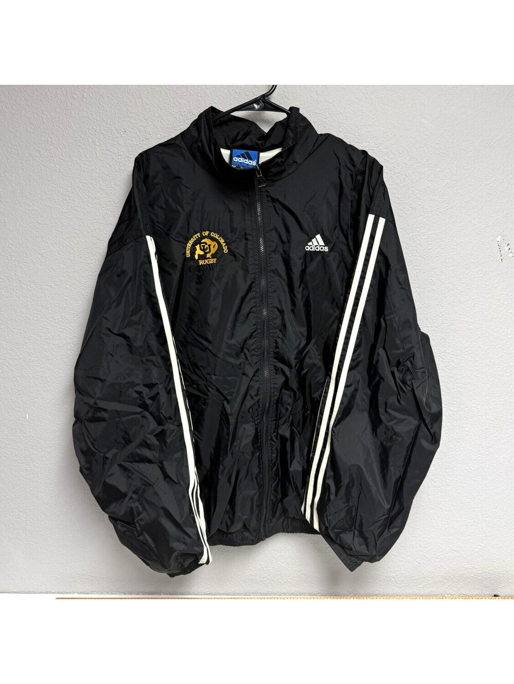 Vintage Adidas University of Colorado Buffaloes Rugby Jacket / Black / Size XL